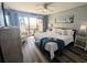 This coastal bedroom offers a queen bed and access to a private balcony overlooking the ocean at 4305 N Ocean Blvd. # 205, North Myrtle Beach, SC 29582