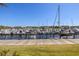 Scenic marina showcasing numerous boats and yachts set against a backdrop of waterfront homes at 4609 Lightkeepers Way # 11J, Little River, SC 29566