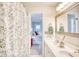 Double vanity bathroom with a shower at 4629 Lightkeepers Way # 6-I, Little River, SC 29566