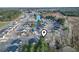 An aerial view showcasing the house's location in a residential community at 508 Truitt Dr., Longs, SC 29568