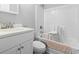 Clean bathroom with a shower/tub combo, toilet, and vanity at 508 Truitt Dr., Longs, SC 29568