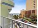 Balcony overlooking the beach and resort amenities at 7000 N Ocean Blvd. # 326, Myrtle Beach, SC 29572