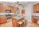 Modern kitchen with stainless steel appliances and an island at 113 Knight Circle # 2, Pawleys Island, SC 29585