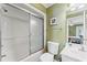 Clean bathroom featuring a shower/tub combo and updated vanity at 118 Seabreeze Dr., Murrells Inlet, SC 29576
