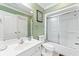 Clean bathroom with a shower/tub combo and white vanity at 118 Seabreeze Dr., Murrells Inlet, SC 29576