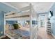 Bedroom with a bunk bed and private balcony access at 118 Seabreeze Dr., Murrells Inlet, SC 29576