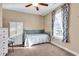 Small bedroom with twin bed, dresser and window at 130 Puffin Dr. # 3-E, Pawleys Island, SC 29585