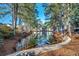 Pond view from backyard with mature trees along the water's edge at 1501 Brighton Ln., Longs, SC 29568