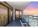 Balcony with ocean view and outdoor seating for relaxing at 205 74Th Ave. N # 1603, Myrtle Beach, SC 29572
