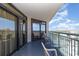 Balcony with ocean view and outdoor seating for relaxing at 205 74Th Ave. N # 1603, Myrtle Beach, SC 29572