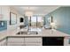 Open-concept kitchen leading to a living area with ocean views at 2106 N Ocean Bl N Ocean Blvd. # 211, Myrtle Beach, SC 29577