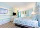 Bedroom with two double beds, coastal decor, and ocean view at 2311 South Ocean Blvd. # 371, Myrtle Beach, SC 29577