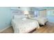 Bedroom with two double beds and coastal bedding at 2311 South Ocean Blvd. # 371, Myrtle Beach, SC 29577