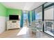 Bright dining area with ocean view and seating for four at 2311 South Ocean Blvd. # 371, Myrtle Beach, SC 29577