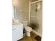 Bathroom with white vanity, toilet and shower at 3866 Highway 17 Business # C-3, Murrells Inlet, SC 29576