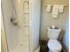 Clean bathroom with shower and toilet at 3866 Highway 17 Business # C-3, Murrells Inlet, SC 29576