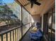 Spacious screened porch with wooded views at 478 Pinehurst Ln. # 17F, Pawleys Island, SC 29585