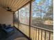 Relaxing screened porch overlooking a wooded area at 478 Pinehurst Ln. # 17F, Pawleys Island, SC 29585