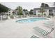 Enjoy the community pool and relax on the surrounding deck with plenty of lounge chairs at 5011 Harvest Dr. # 101, Myrtle Beach, SC 29579