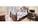 Guest bedroom with a full-size bed and built-in home office at 5816 Woodside Ave., Myrtle Beach, SC 29577