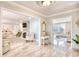 Bright entryway with views of living room and tile floors at 5816 Woodside Ave., Myrtle Beach, SC 29577