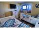 Twin bedroom with nautical decor and two beds at 5905 S Kings Hwy. # 217-C, Myrtle Beach, SC 29575