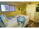 Bedroom with full-size bed and ocean view at 5905 S Kings Hwy. # 217-C, Myrtle Beach, SC 29575