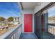 Private balcony with sliding door access at 7700 Porcher Dr. # 4202, Myrtle Beach, SC 29572