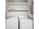 Laundry closet with washer and dryer at 7700 Porcher Dr. # 4202, Myrtle Beach, SC 29572