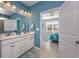 Bathroom with double vanity and view of bedroom at 840 San Marco Ct. # D, Myrtle Beach, SC 29579