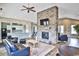 Spacious clubhouse with a cozy fireplace and kitchen at 840 San Marco Ct. # D, Myrtle Beach, SC 29579
