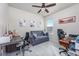 Bright home office features built-in workspace and comfortable seating at 840 San Marco Ct. # D, Myrtle Beach, SC 29579