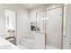 Spa-like bathroom with soaking tub and walk-in shower at 894 Foxtail Dr. # D-41, Longs, SC 29568