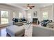 Living room with hardwood floors, fireplace, and comfortable seating at 899 Kinlaw Ln., Conway, SC 29527