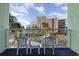 Balcony view of resort buildings and partial ocean at 1105 S Ocean Blvd. # 252, Myrtle Beach, SC 29577