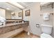 Bathroom with granite countertop and shower at 1105 S Ocean Blvd. # 252, Myrtle Beach, SC 29577