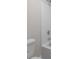Close-up of a modern bathroom with a toilet and a combination shower-tub at 1212 Nw Calabash Station Blvd., Calabash, NC 28467