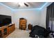 Bedroom with LED ceiling lights, dresser, and TV at 132 Blue Jacket Dr., Galivants Ferry, SC 29544