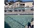 Community swimming pool with lounge chairs at 1650 Deer Creek Rd., Surfside Beach, SC 29575