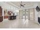 Expansive open-concept living space with access to the kitchen and outdoor patio area at 2113 Clematis Ct., Myrtle Beach, SC 29579