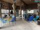 Entertainment space with a ping pong table, chairs, tiki decor, and sports flags at 4714 Woodland St., North Myrtle Beach, SC 29582