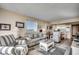 Bright living room features comfy sofas and a view of the ocean at 601 Retreat Beach Circle # 328, Litchfield, SC 29585