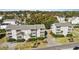 Aerial view of Pelican Pass, showing two buildings and landscaping at 612 S Ocean Blvd. # 104A, Surfside Beach, SC 29575