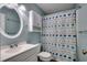Bathroom with shower/tub and coastal theme at 612 S Ocean Blvd. # 104A, Surfside Beach, SC 29575