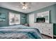 Bedroom with king bed and built-in TV at 612 S Ocean Blvd. # 104A, Surfside Beach, SC 29575