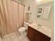 Bathroom with shower/tub combo, vanity, and toilet at 636 Waterway Village Blvd. # 17C, Myrtle Beach, SC 29579