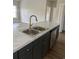 Kitchen island with double sink and marble countertop at Tbd 13 Casey Dr., Green Sea, SC 29545