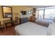 Two double beds in hotel room with ocean view at 1501 S Ocean Blvd. # 623, Myrtle Beach, SC 29577