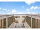 Wooden boardwalk leads to sandy beach with ocean view at 1501 S Ocean Blvd. # 846, Myrtle Beach, SC 29577