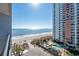 Stunning ocean and resort pool view from balcony at 1501 S Ocean Blvd. # 846, Myrtle Beach, SC 29577